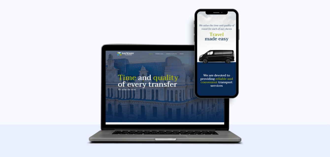 SafeWay transfers - mājas lapas izstrāde 6